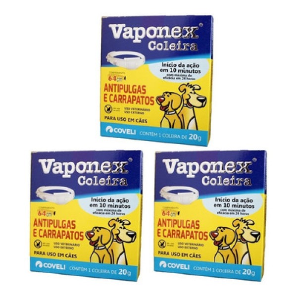 Encontraproduto.com.br - Coleira Antipulgas Vaponex Coveli 64Cm