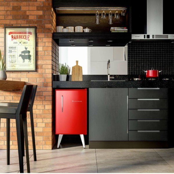 Encontraproduto.com.br - Frigobar Brastemp Retro 76 litros Vermelho - BRA08AV