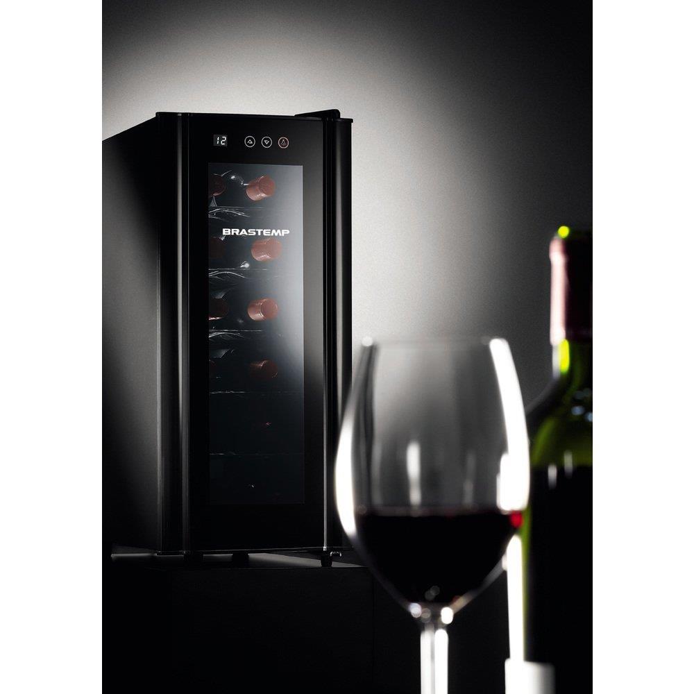 Encontraproduto.com.br - Adega Brastemp 12 Garrafas com Painel Touch Preta BZC12BE – 127 Volts