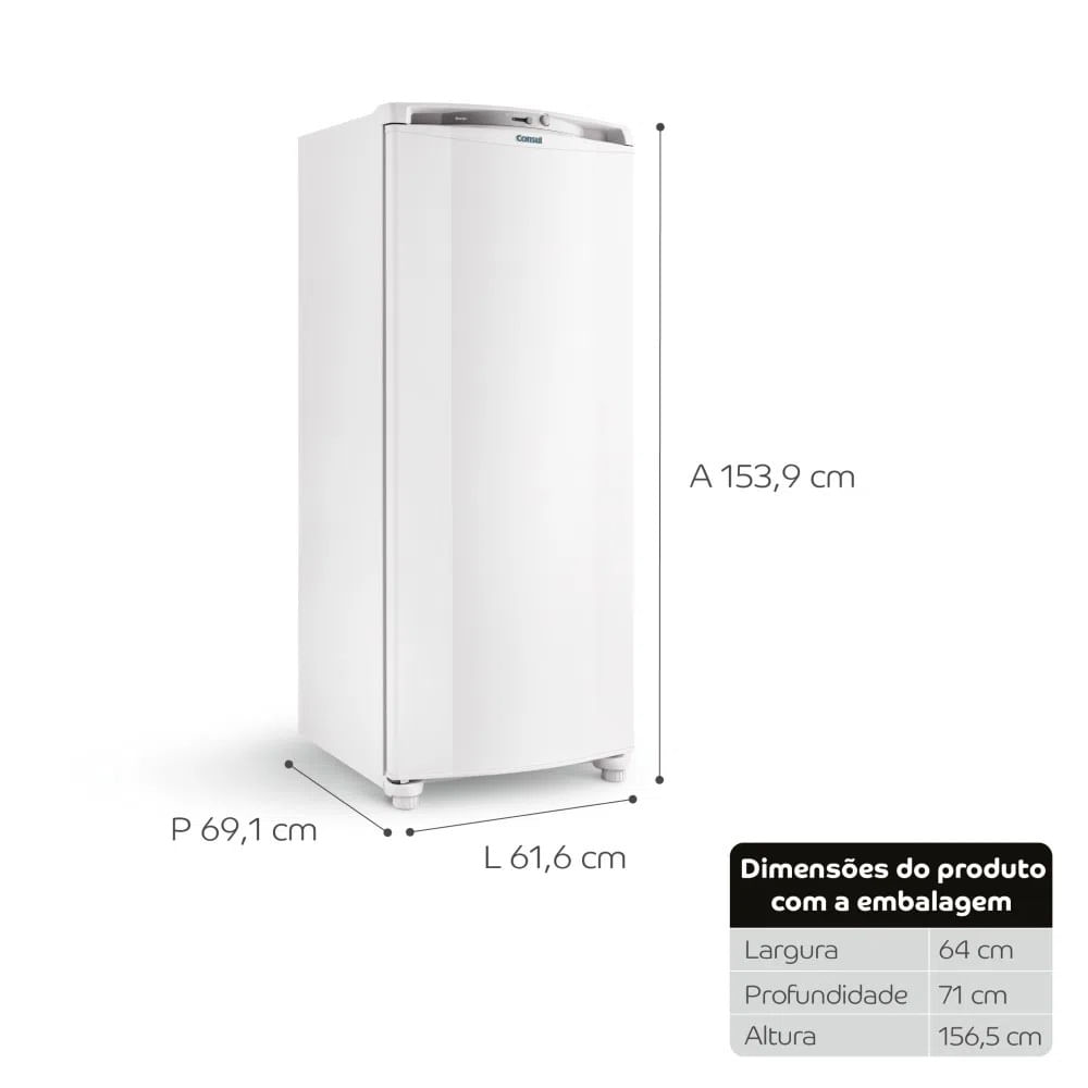 Encontraproduto.com.br - FREEZER VERTICAL 231L CONSUL CVU26 BRANCO 220V