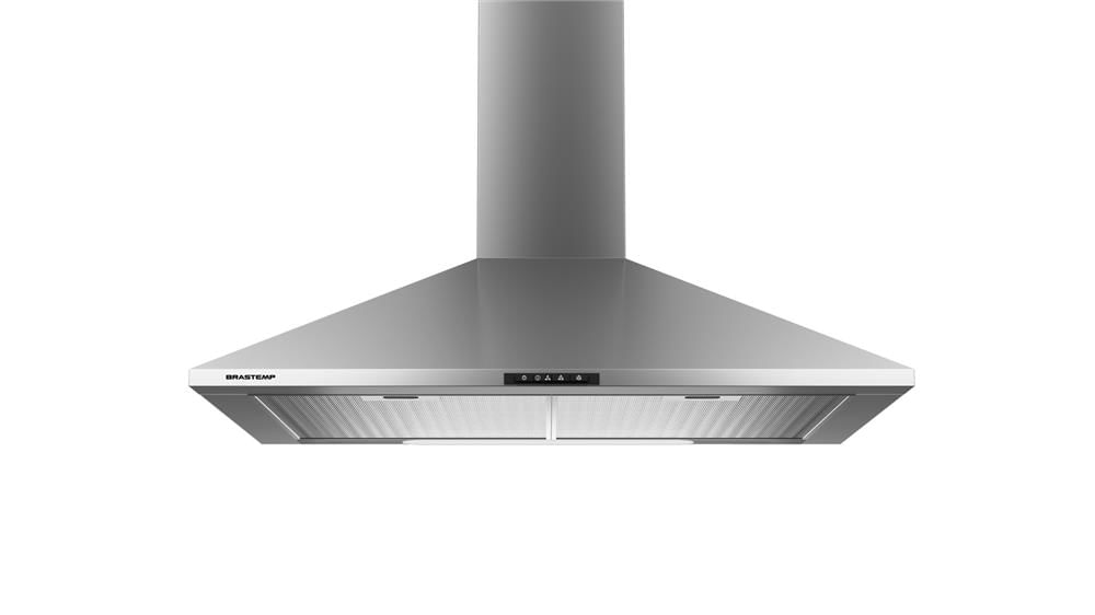 Encontraproduto.com.br - Coifa de Parede Brastemp 60 cm Inox piramidal 4 bocas com duplo filtro - BAI60BR