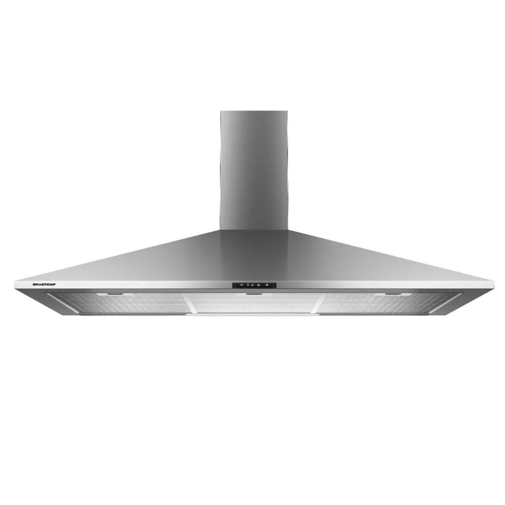Encontraproduto.com.br - Coifa de Parede Brastemp 90 cm Inox piramidal 5 e 6 bocas com duplo filtro - BAI91BR