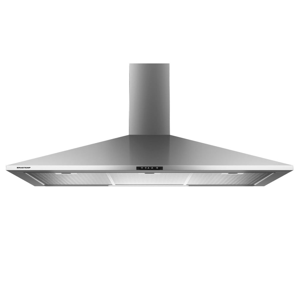 Encontraproduto.com.br - Coifa de Parede Brastemp 90 cm Inox piramidal 5 e 6 bocas com duplo filtro - BAI91BR