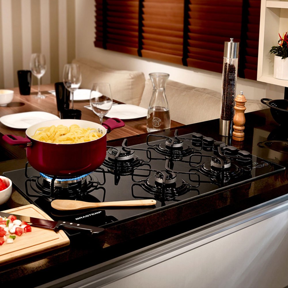 Encontraproduto.com.br - Cooktop 5 bocas Brastemp com quadrichama e timer touch - Outlet - BDT85AE_OUT