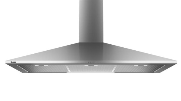 Encontraproduto.com.br - Coifa de Parede Consul 90cm Piramidal Duplo Filtro Inox CA090BR