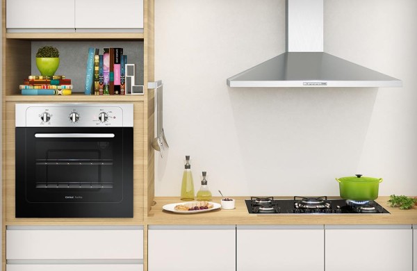 Encontraproduto.com.br - Coifa de Parede Consul 90cm Piramidal Duplo Filtro Inox CA090BR