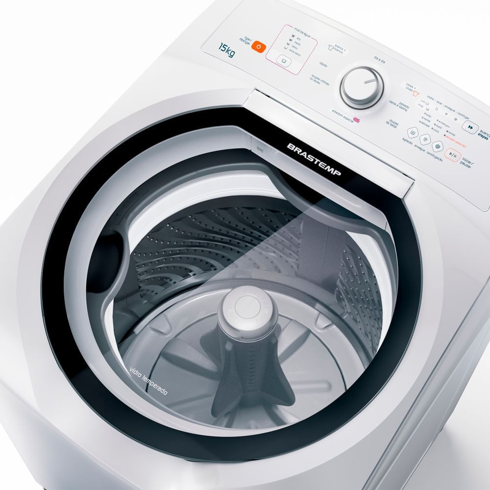 Encontraproduto.com.br - Sinta o cuidado dos ciclos especiais. Lavadora Brastemp 15Kg possui o Ciclo Edredom Especial, garantindo performance de lavagem e cuidado com o seu edredom.