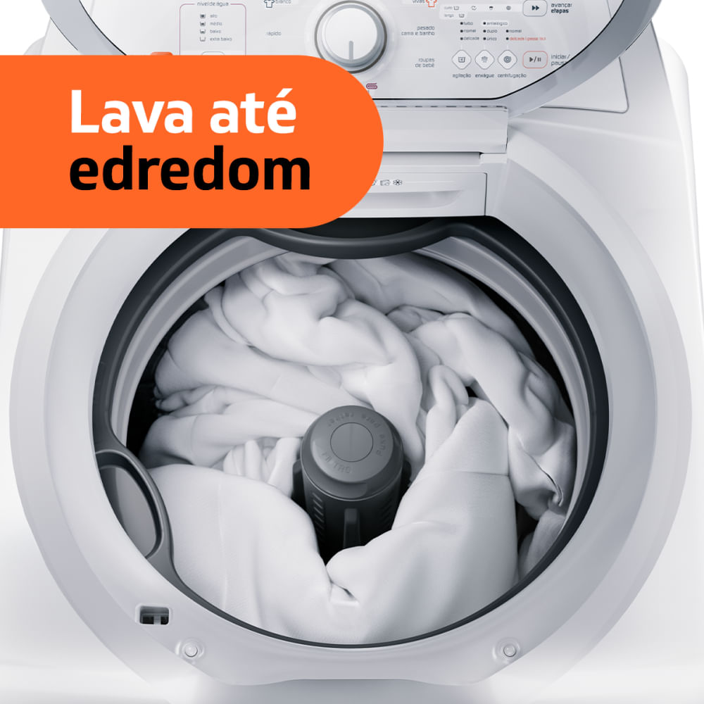 Encontraproduto.com.br - Sinta o cuidado dos ciclos especiais. Lavadora Brastemp 15Kg possui o Ciclo Edredom Especial, garantindo performance de lavagem e cuidado com o seu edredom.