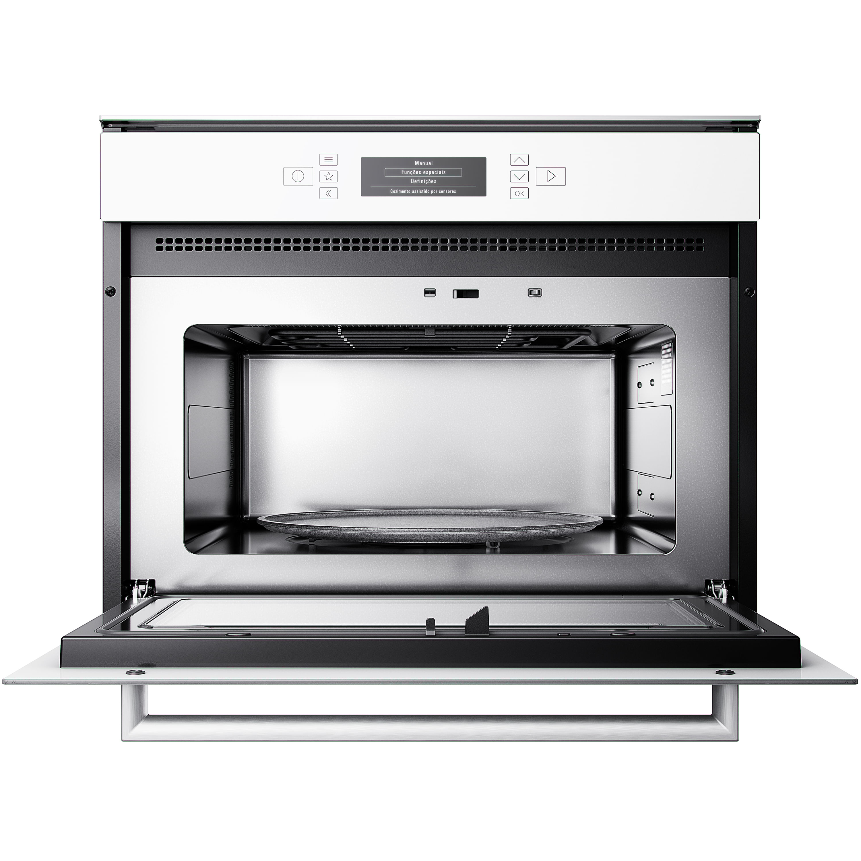 Encontraproduto.com.br - Micro-ondas Brastemp Vitreous de embutir 40 Litros Branco com grill - Outlet - GMT40AB_OUT