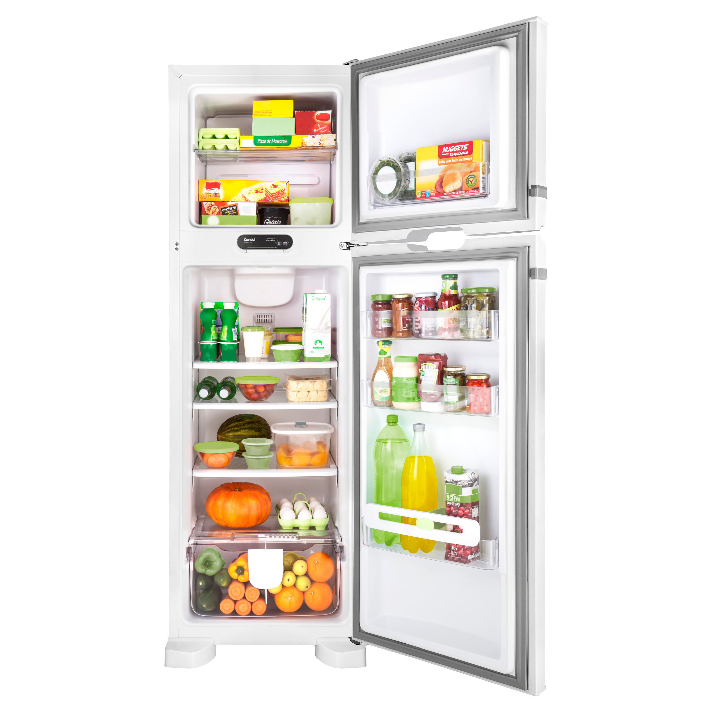 Encontraproduto.com.br - Refrigerador Consul 386 litros duplex Frost Free 127 Volts Classe A Branco