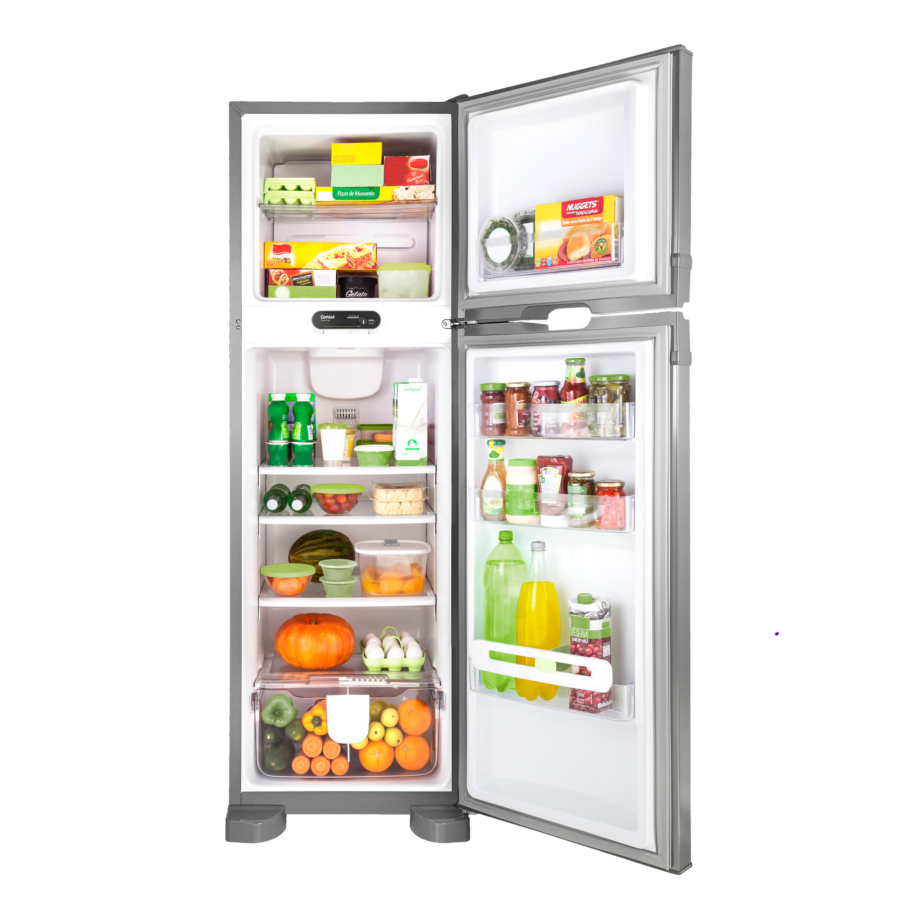 Encontraproduto.com.br - Refrigerador Consul 386 litros duplex Frost Free 127 Volts Classe A Branco