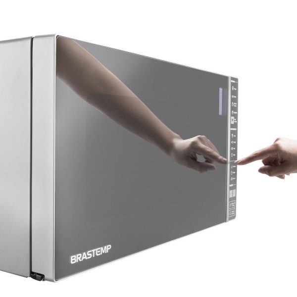 Encontraproduto.com.br - Micro-ondas Brastemp 32 Litros cor Inox Espelhado com Painel Integrado - Outlet - BMS45CR_OUT