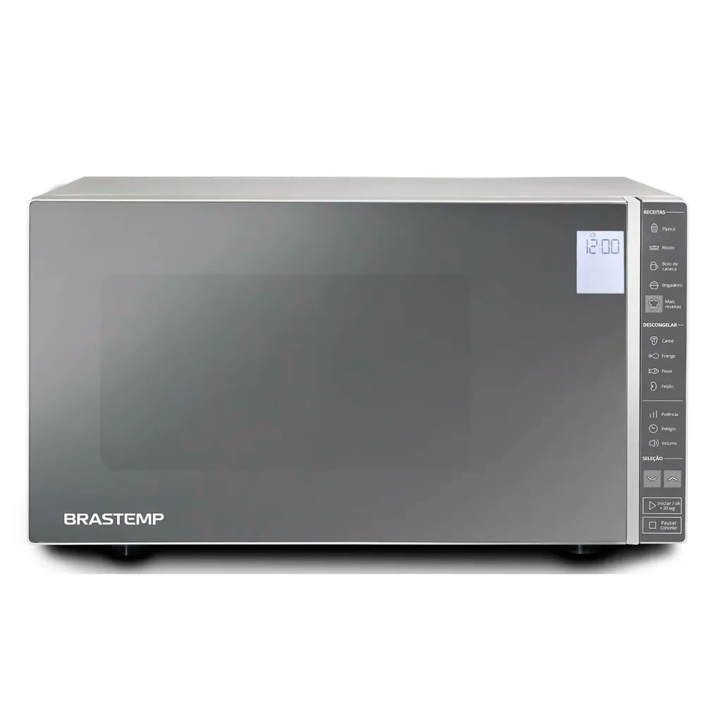 Encontraproduto.com.br - Microondas Brastemp 32 Litros Espelhado Com Painel Integrado Inox - BMS45CRBNA