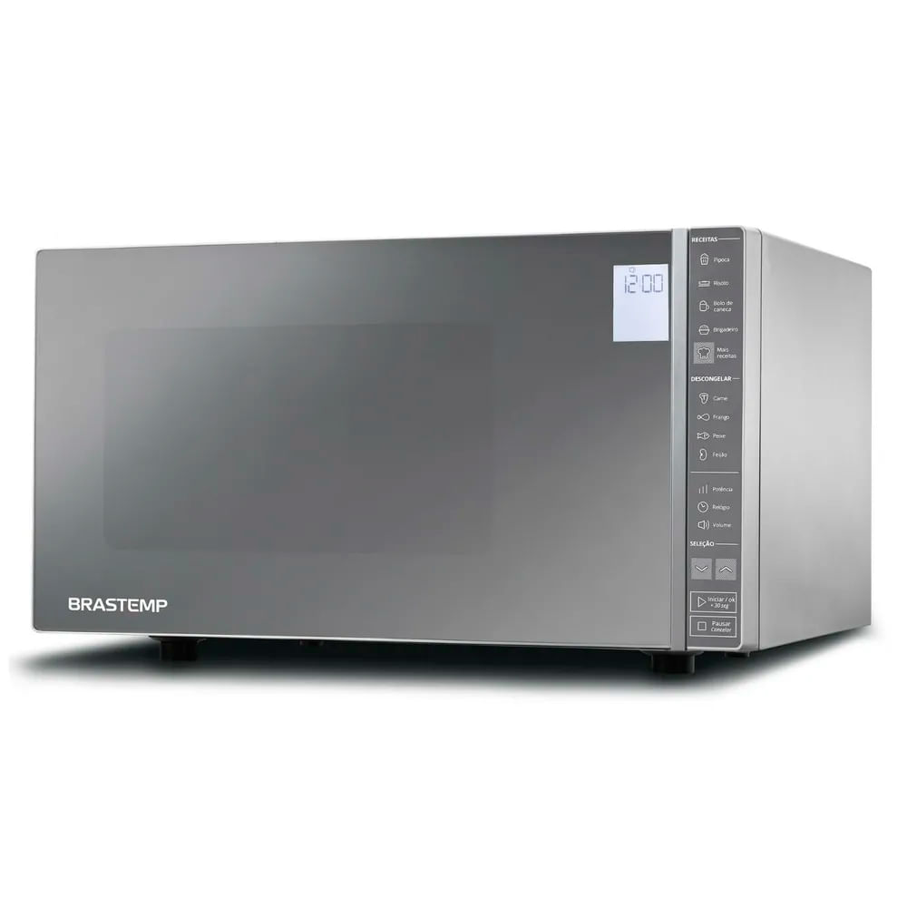 Encontraproduto.com.br - Microondas Brastemp 32 Litros Espelhado Com Painel Integrado Inox - BMS45CRBNA
