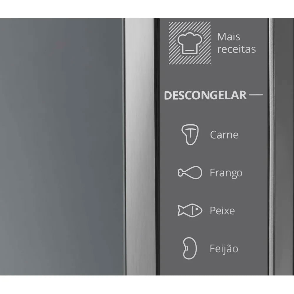 Encontraproduto.com.br - Microondas Brastemp 32 Litros Espelhado Com Painel Integrado Inox - BMS45CRBNA