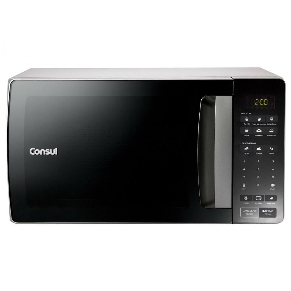Encontraproduto.com.br - Microondas Consul 32 Litros Espelhado Com Função Descongelar Inox - CMS45AR