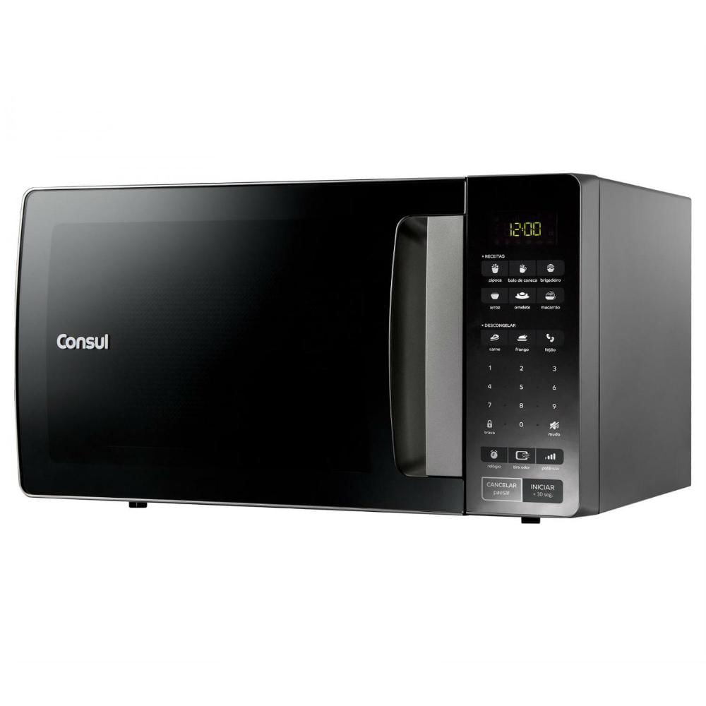 Encontraproduto.com.br - Microondas Consul 32 Litros Espelhado Com Função Descongelar Inox - CMS45AR