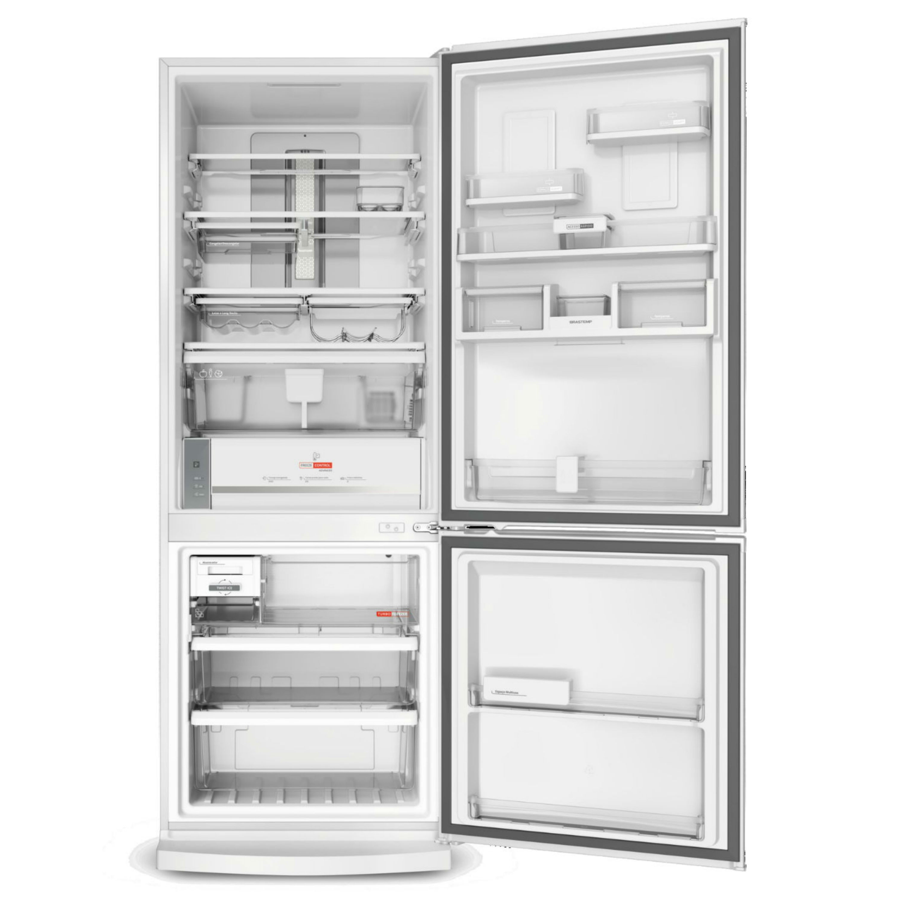 Encontraproduto.com.br - Geladeira Brastemp Frost Free Inverse 460 litros Branca com Freeze Control Advanced - Outlet - BRE59AB_OUT