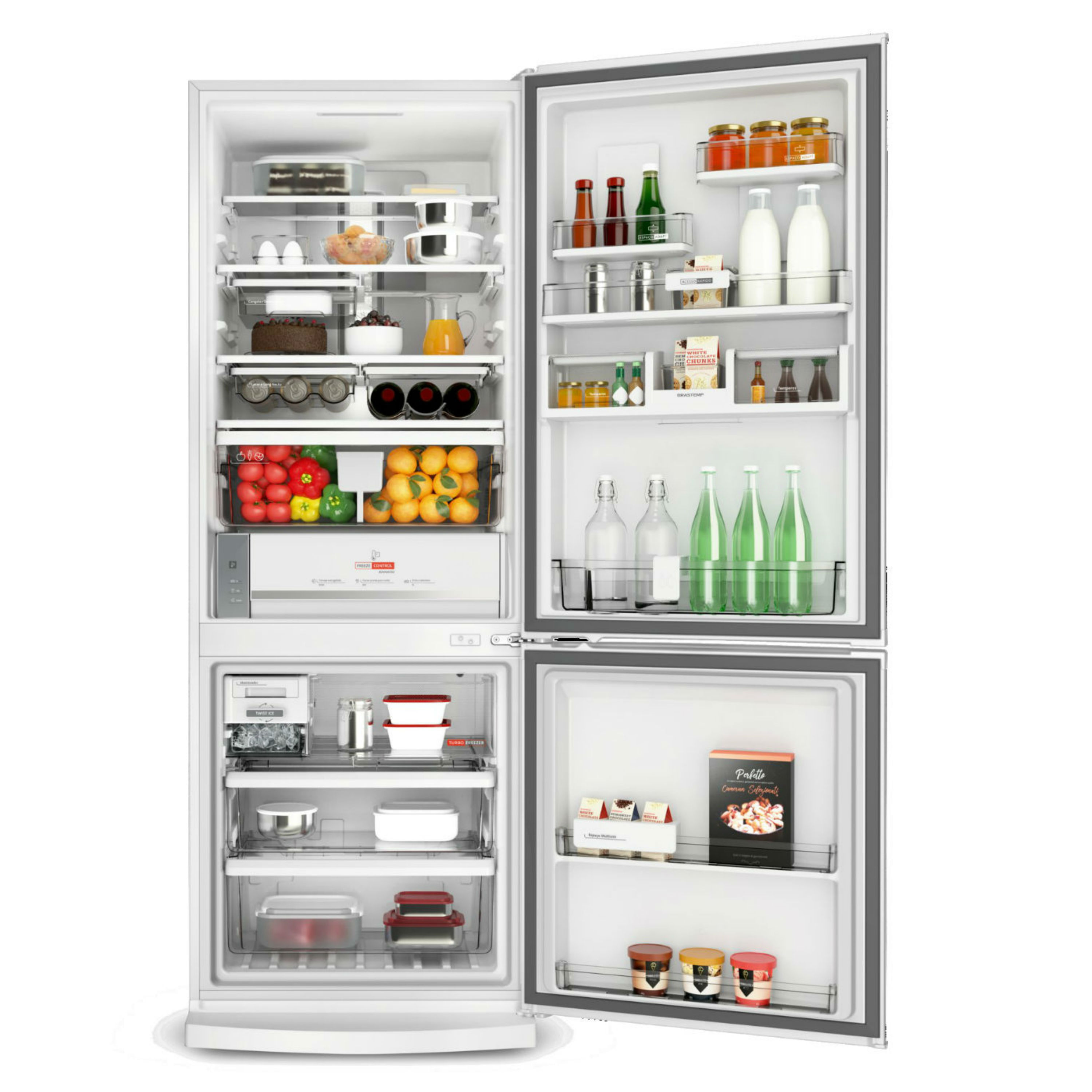 Encontraproduto.com.br - Geladeira Brastemp Frost Free Inverse 460 litros Branca com Freeze Control Advanced - Outlet - BRE59AB_OUT