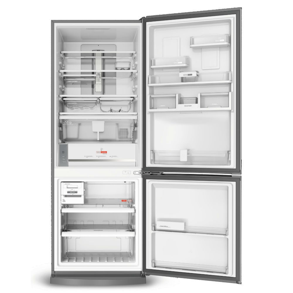 Encontraproduto.com.br - Geladeira Brastemp Frost Free Inverse 460 litros cor Inox com Freeze Control Advanced - BRE59AK
