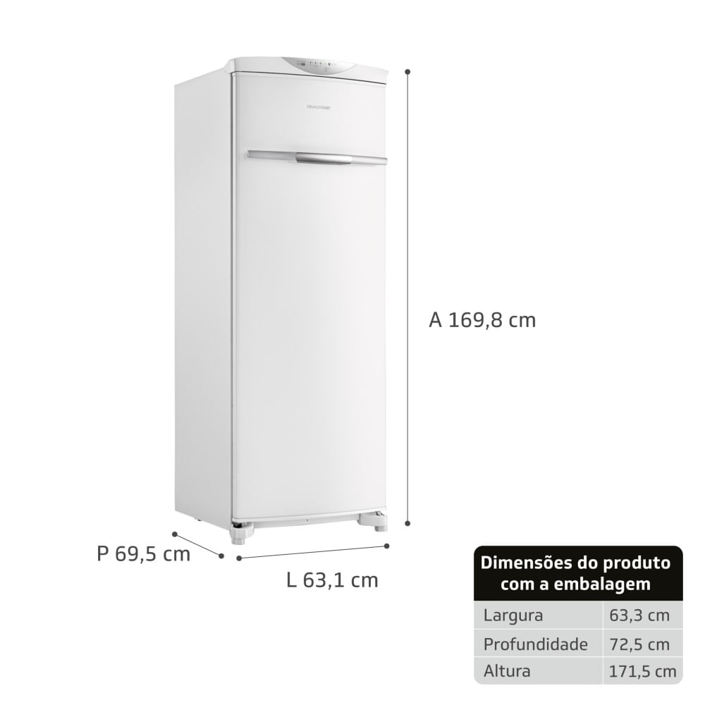 Encontraproduto.com.br - Freezer Vertical Brastemp Flex Frost Free 228 Litros Branco 110V BVR28MBANA