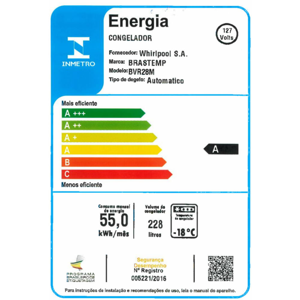 Encontraproduto.com.br - Freezer Vertical Brastemp Flex Frost Free 228 Litros Branco 110V BVR28MBANA