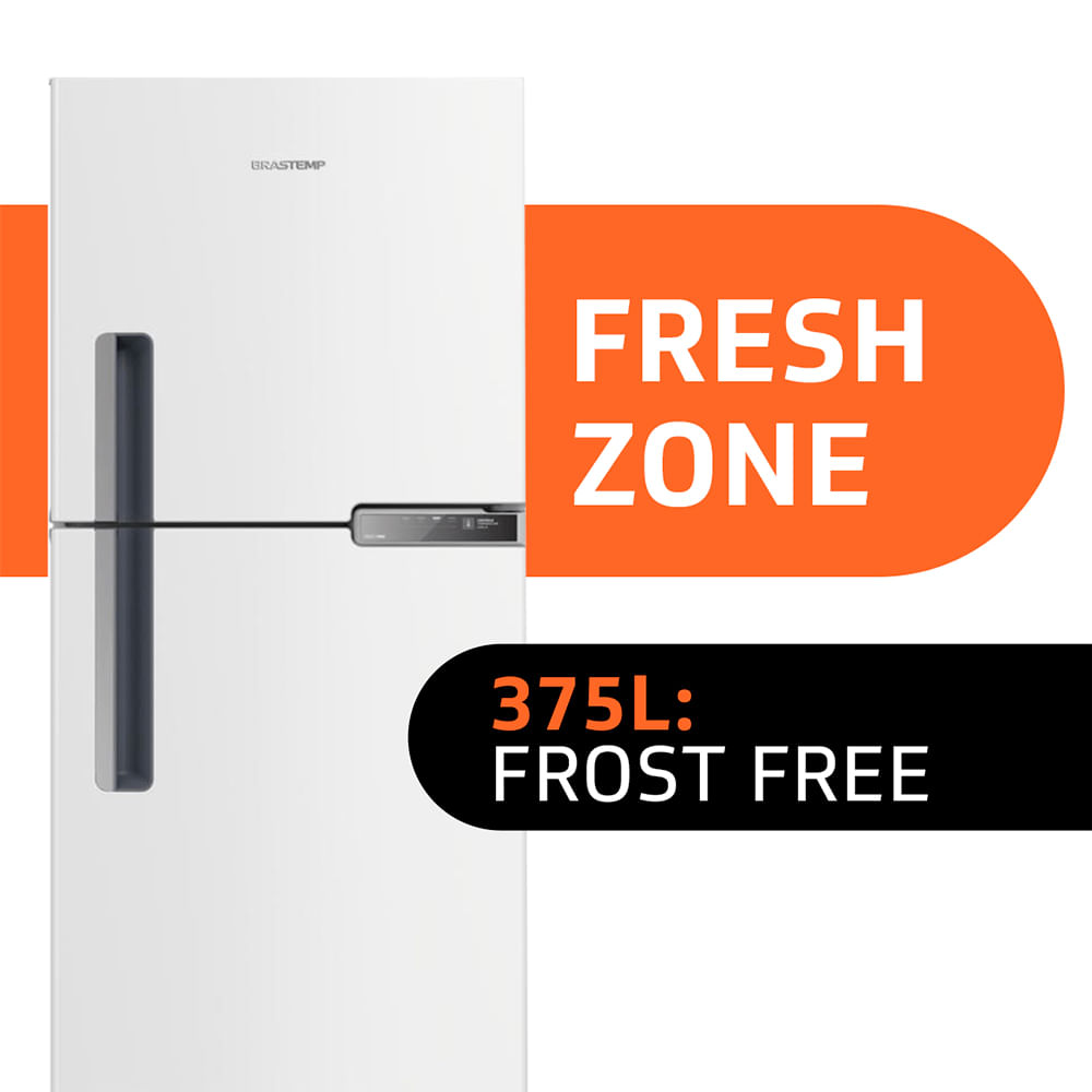 Encontraproduto.com.br - Refrigerador Brastemp Frost Free 375 Litros Branco BRM44 - 220 Volts