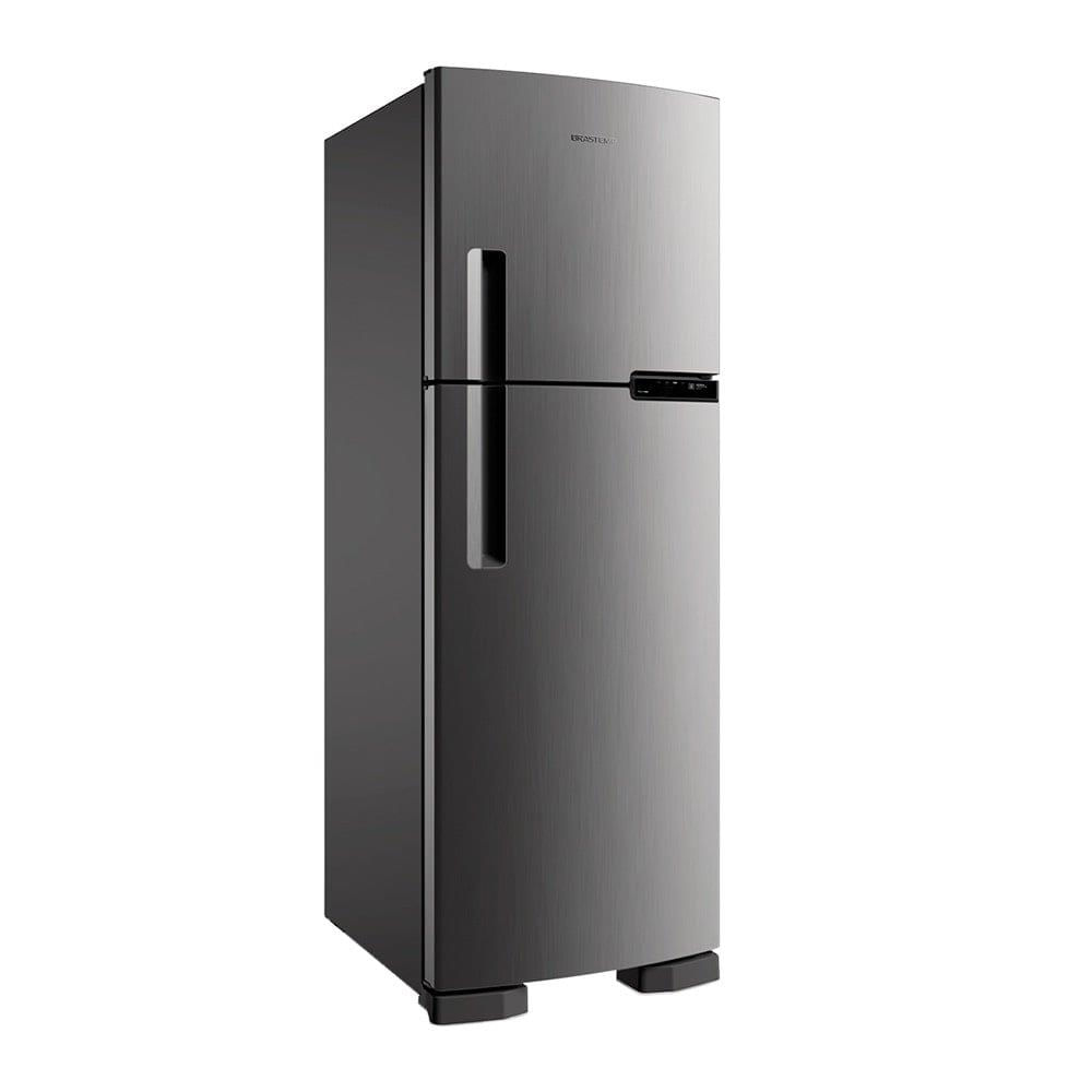 Encontraproduto.com.br - Refrigerador Brastemp Frost Free 375 Litros Duplex com Compartimento Extrafrio Inox BRM44HK - 127 Volts