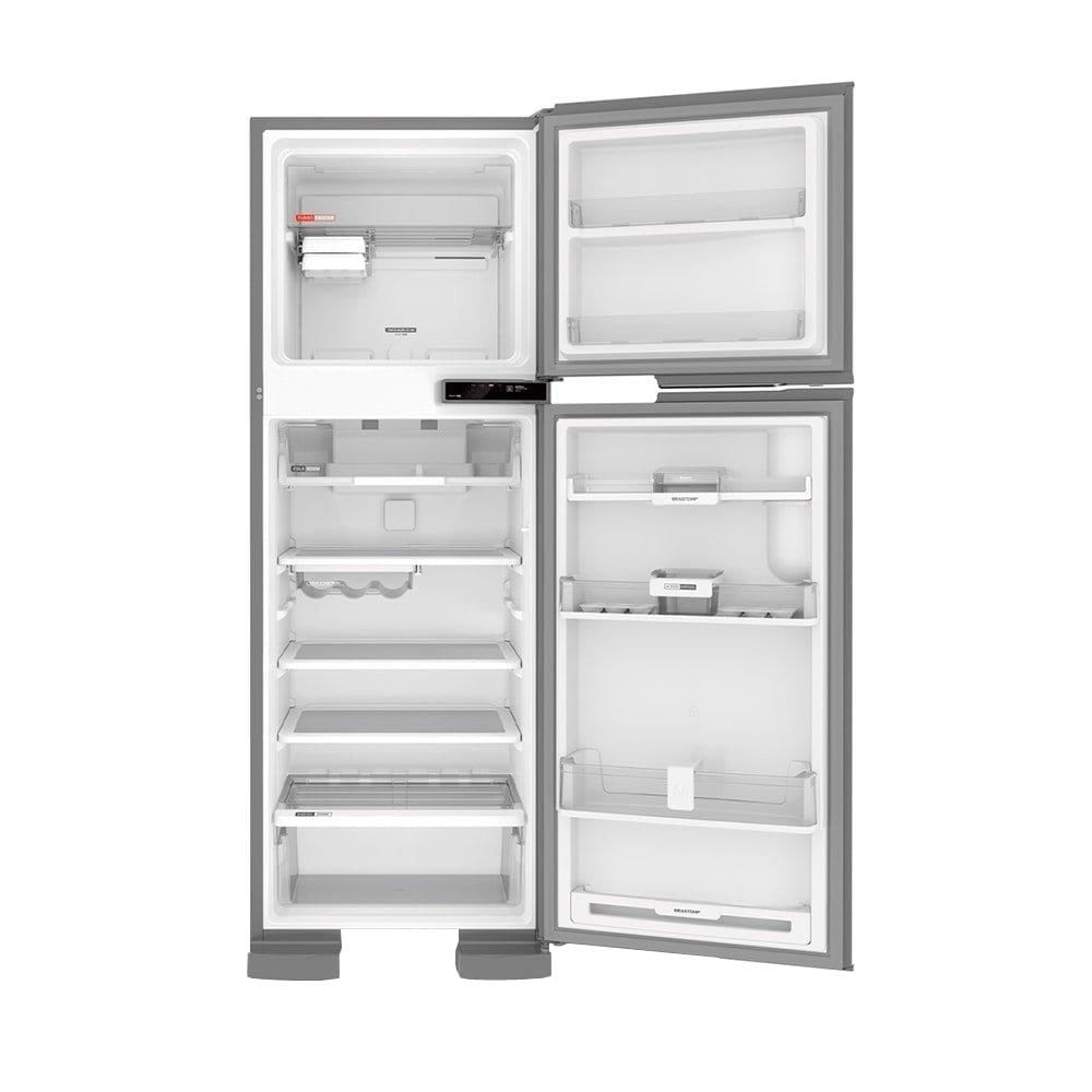 Encontraproduto.com.br - Refrigerador Brastemp Frost Free 375 Litros Duplex com Compartimento Extrafrio Inox BRM44HK - 127 Volts