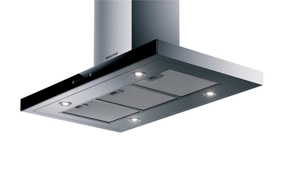Encontraproduto.com.br - Coifa Tbox Ilha Brastemp 100 Cm - Baf10ar Cor Inox 110v