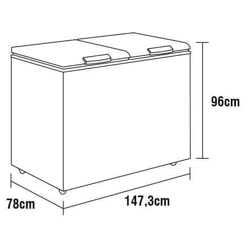 Encontraproduto.com.br - Freezer Horizontal Consul 534 Litros CHB53EBANA - 127 Volts