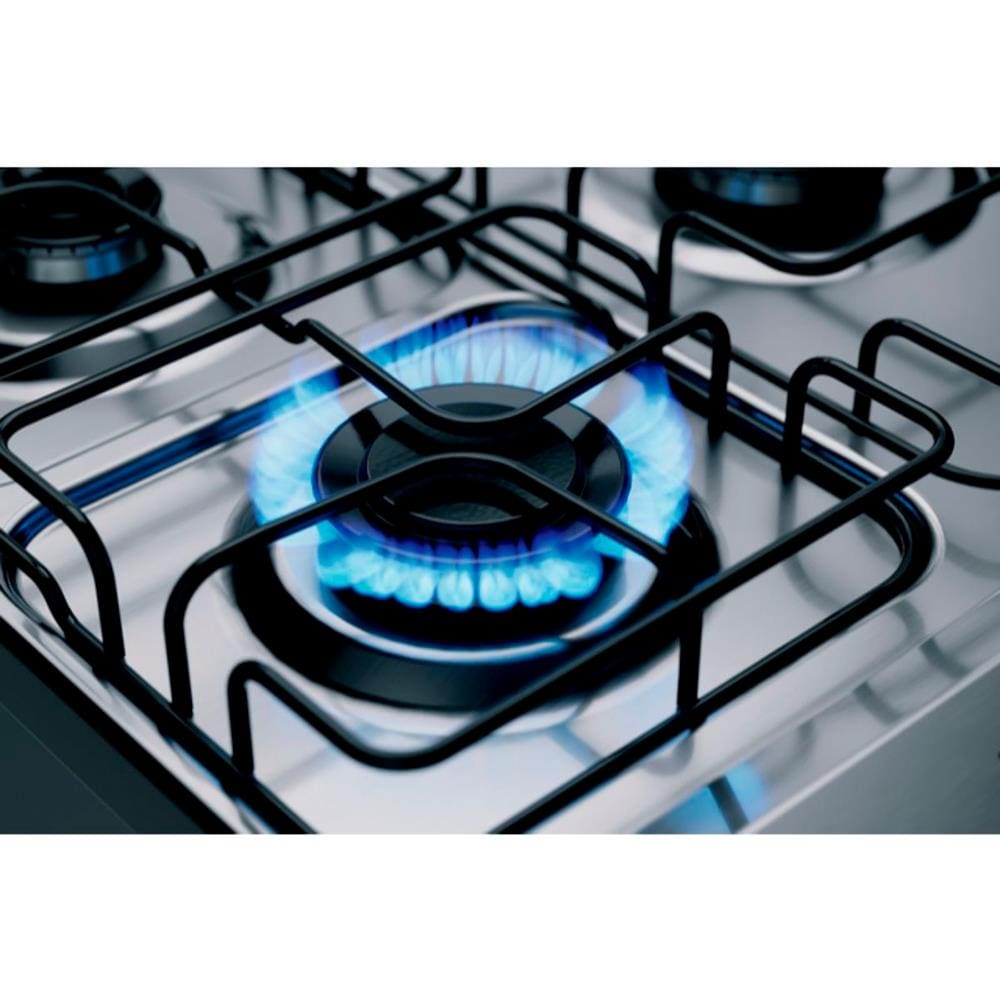Encontraproduto.com.br - Fogão Brastemp 5 Bocas Cor Inox Com Botões Removíveis E Exclusivo Aro Protetor  - Outlet - BFS5NCR_OUT