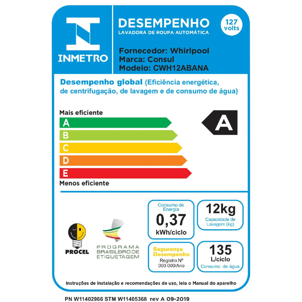 Encontraproduto.com.br - Máquina de Lavar Consul 12kg Dosagem Extra Econômica e Ciclo Edredom - CWH12ABAS1_WEXCELE_CF3227779