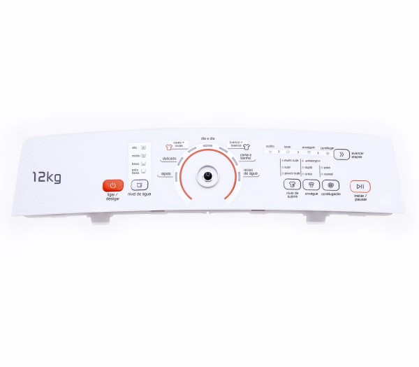 Encontraproduto.com.br - Conjunto Console Plástico e Placa de Interface 12KG Bivolt para Máquina de Lavar Brastemp - W10772235