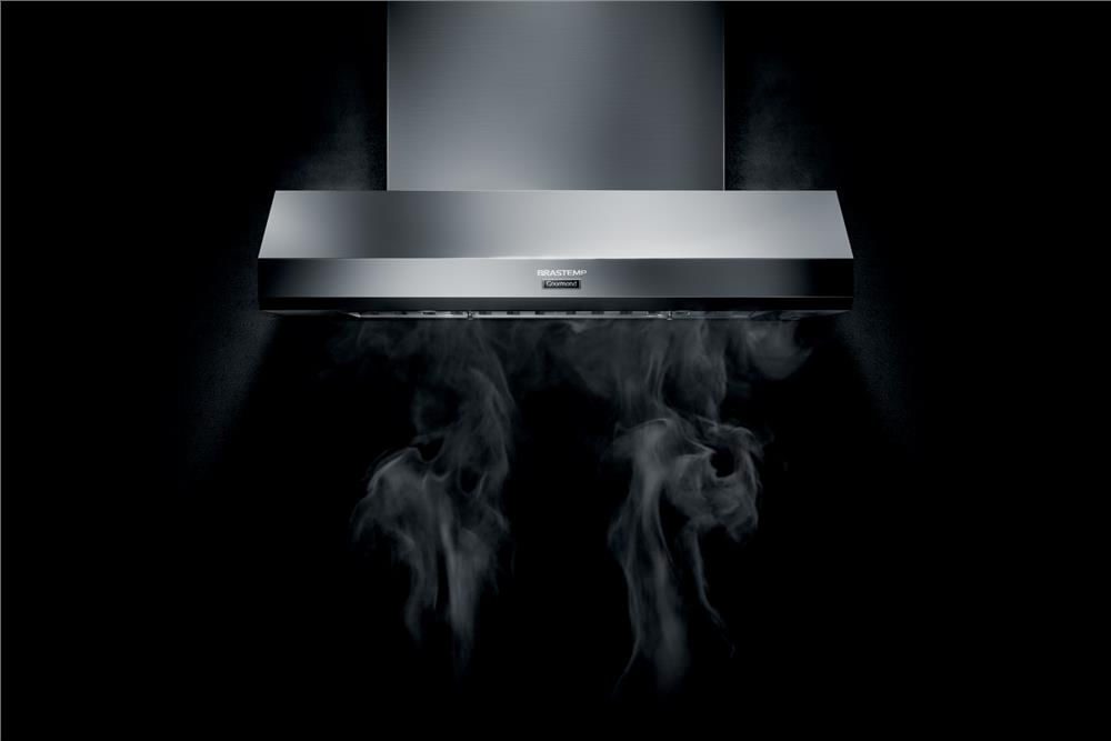 Encontraproduto.com.br - Coifa de Parede Brastemp Gourmand 90cm inox com alta sucção - BAR90BR