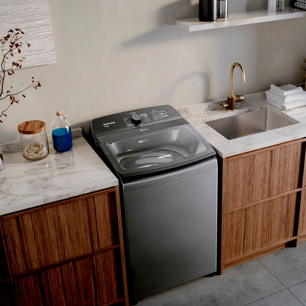 Encontraproduto.com.br - Máquina de Lavar Brastemp 12Kg titânio com Ciclo Tira Manchas Advanced e Ciclo Antibolinha - BWK12A9AS2_WOTIMO_CF4521183