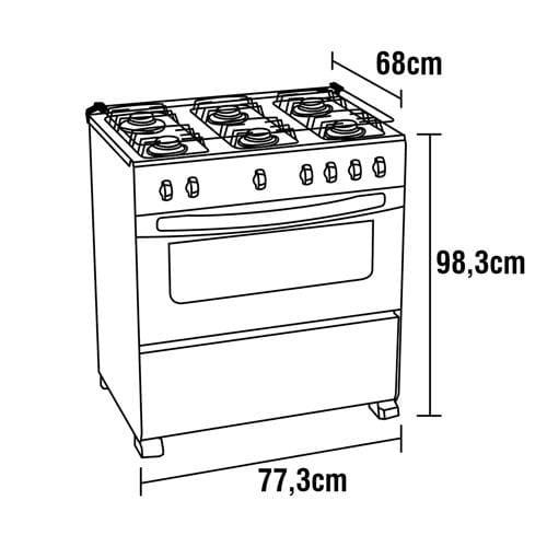 Encontraproduto.com.br - Fogão 5 Bocas Brastemp BFS5VCE Preto Bivolt