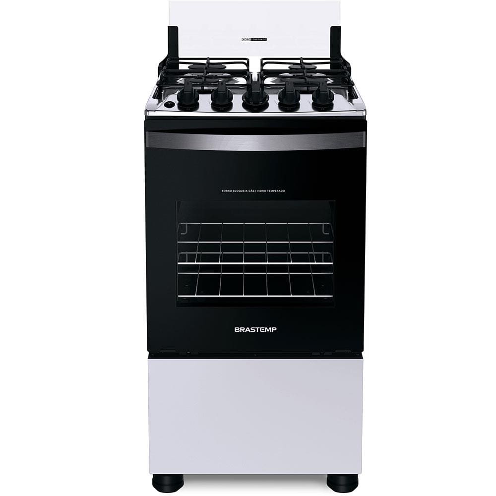 Encontraproduto.com.br - Fogão de Piso  Brastemp 4 Bocas Branco BFO4NBB - Bivolt