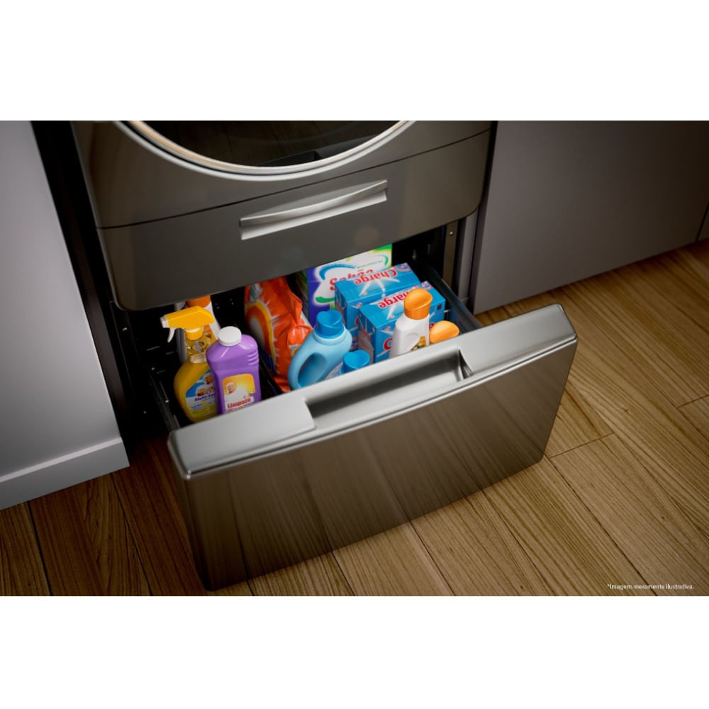 Pedestal Organizador para Máquina de Lavar Front Load Brastemp 15kg - B5P15BS