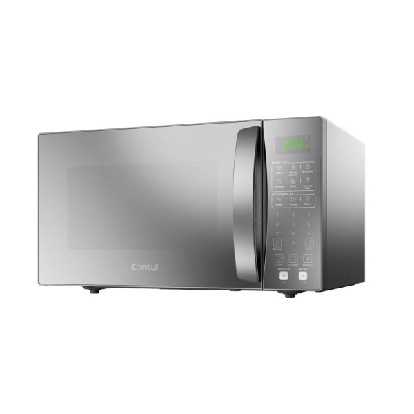 Encontraproduto.com.br - Micro-ondas Consul CMS46AR Menu Fácil 32 Litros Cinza Espelhado 220V