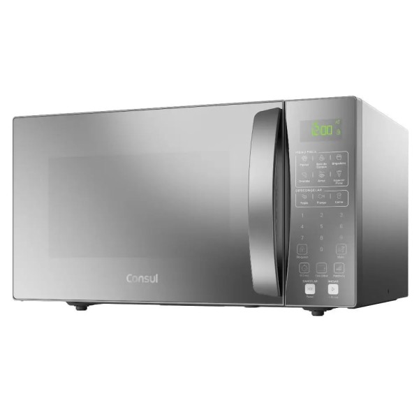 Encontraproduto.com.br - Micro-ondas Consul CMS46AR Menu Fácil 32 Litros Cinza Espelhado 220V