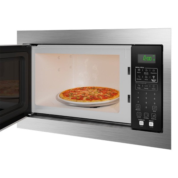 Encontraproduto.com.br - Microondas Consul de Embutir 32 Litros Preto com Design Moderno e Menu Fácil - CM146AE - 220V