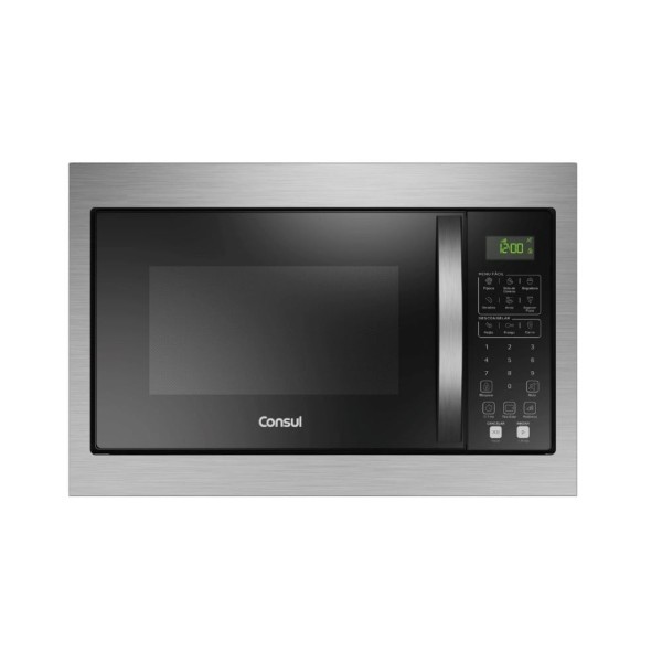 Encontraproduto.com.br - Microondas Consul de Embutir 32 Litros Preto com Design Moderno e Menu Fácil - CM146AE - 220V