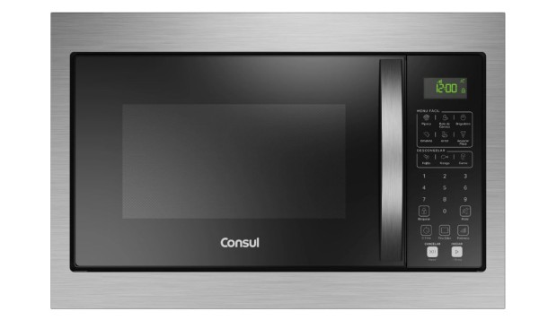 Encontraproduto.com.br - Microondas Consul de Embutir 32 Litros Preto com Design Moderno e Menu Fácil - CM146AE - 220V