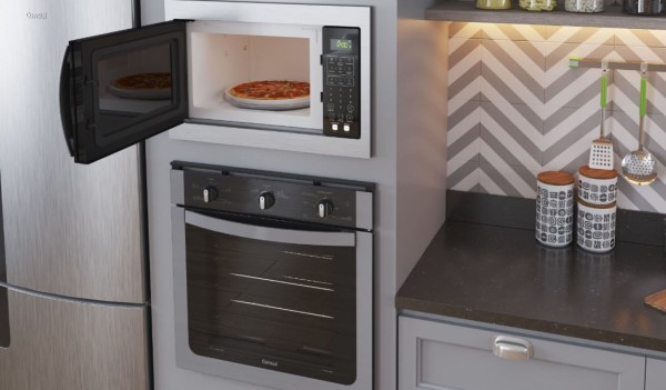 Encontraproduto.com.br - Microondas Consul de Embutir 32 Litros Preto com Design Moderno e Menu Fácil - CM146AE - 220V