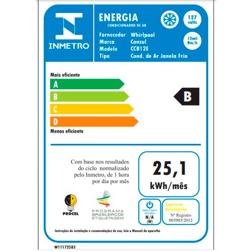 Encontraproduto.com.br - Ar condicionado janela 12000 BTUs Consul frio com design moderno - CCB12FB
