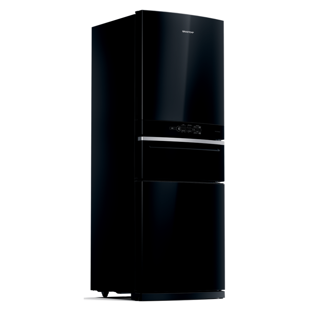 Encontraproduto.com.br - Geladeira Brastemp Inverse 3 Frost Free 419 litros cor Preta com Freeze Control Pro BRY59CE