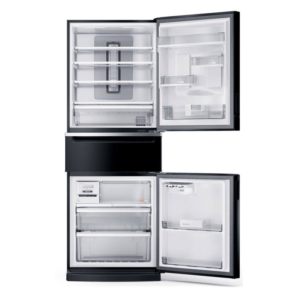 Encontraproduto.com.br - Geladeira Brastemp Inverse 3 Frost Free 419 litros cor Preta com Freeze Control Pro BRY59CE