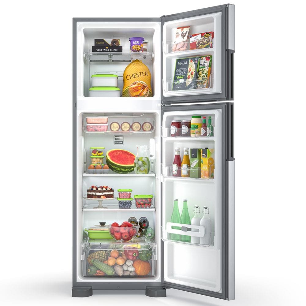 Encontraproduto.com.br - Geladeira Consul Frost Free Duplex 386 Litros Altura Flex Inox CRM44AK