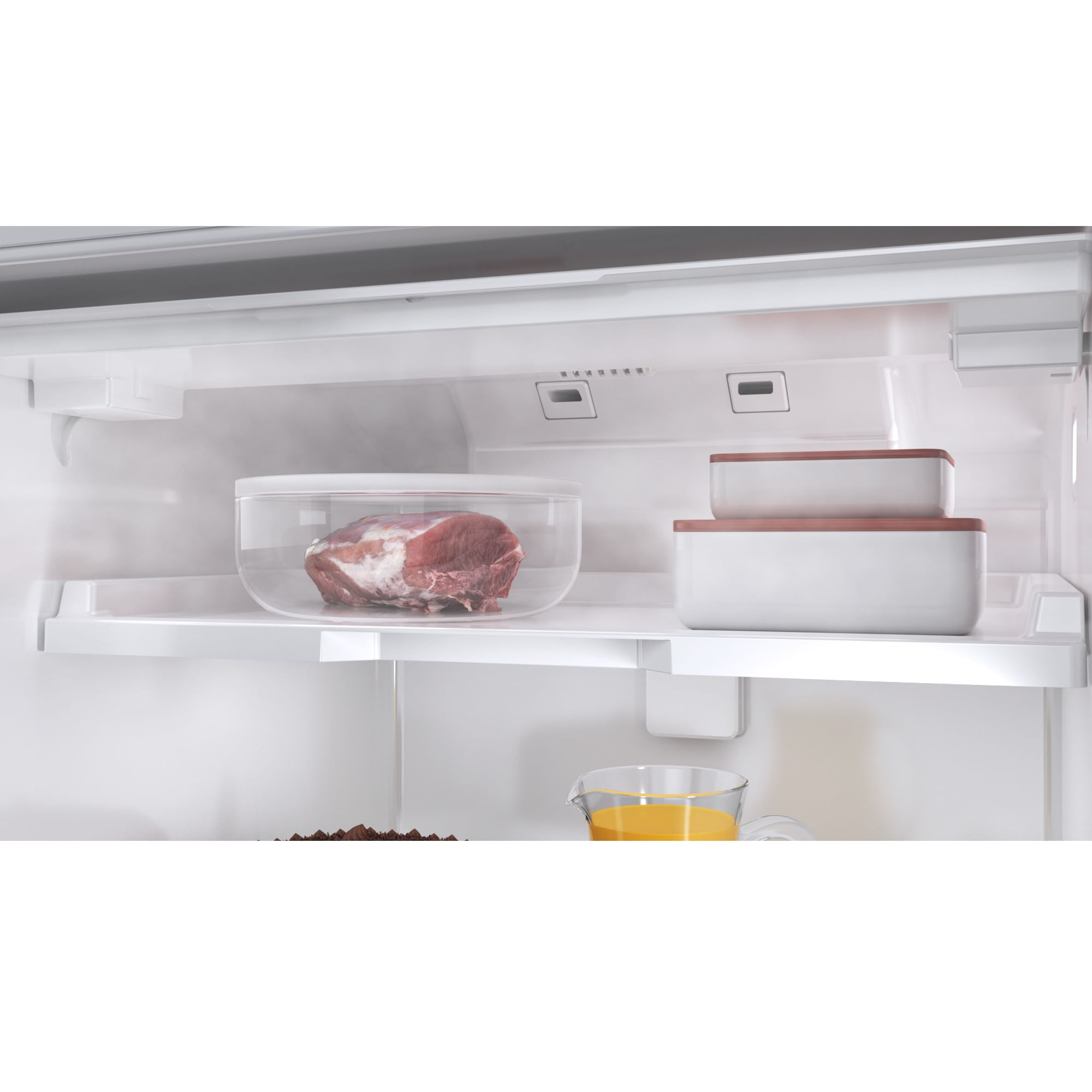 Encontraproduto.com.br - Geladeira Brastemp Frost Free Duplex 400 litros cor Inox com Freeze Control - BRM54JK